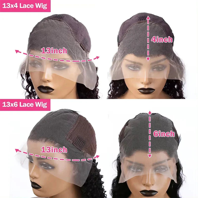 Water Wave  13x4 13x6 Lace Front Wigs Human Hair | Malaysia  Curly Wave
