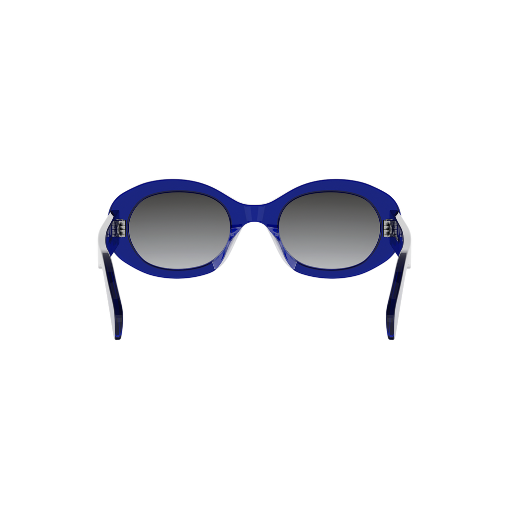 Blue Oval Acetate Sunglasses