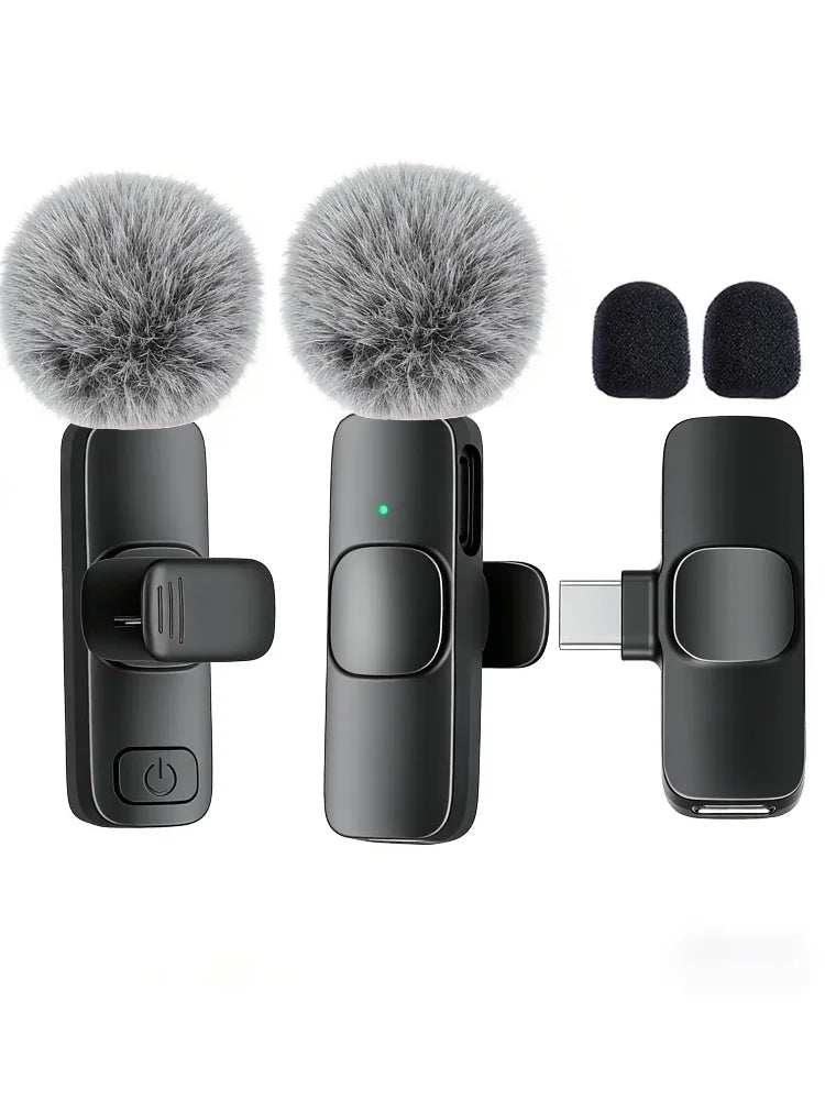 USB-C Wireless Lavalier Microphone – Portable Clip-On Travel Mic