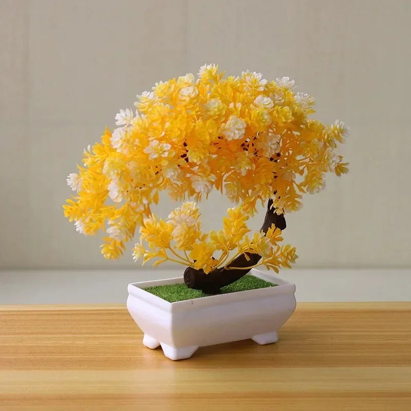 Artificial Bonsai Tree Potted Fake Plant Home Table Decor Ornament