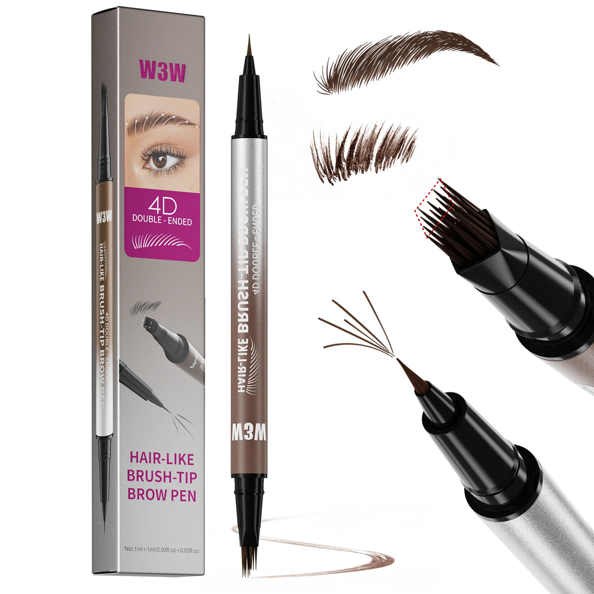 🏆Flash Sale⚡50K+ SOLD! Almost Gone💥💕2-in-1 Waterproof Liquid Brow Pen