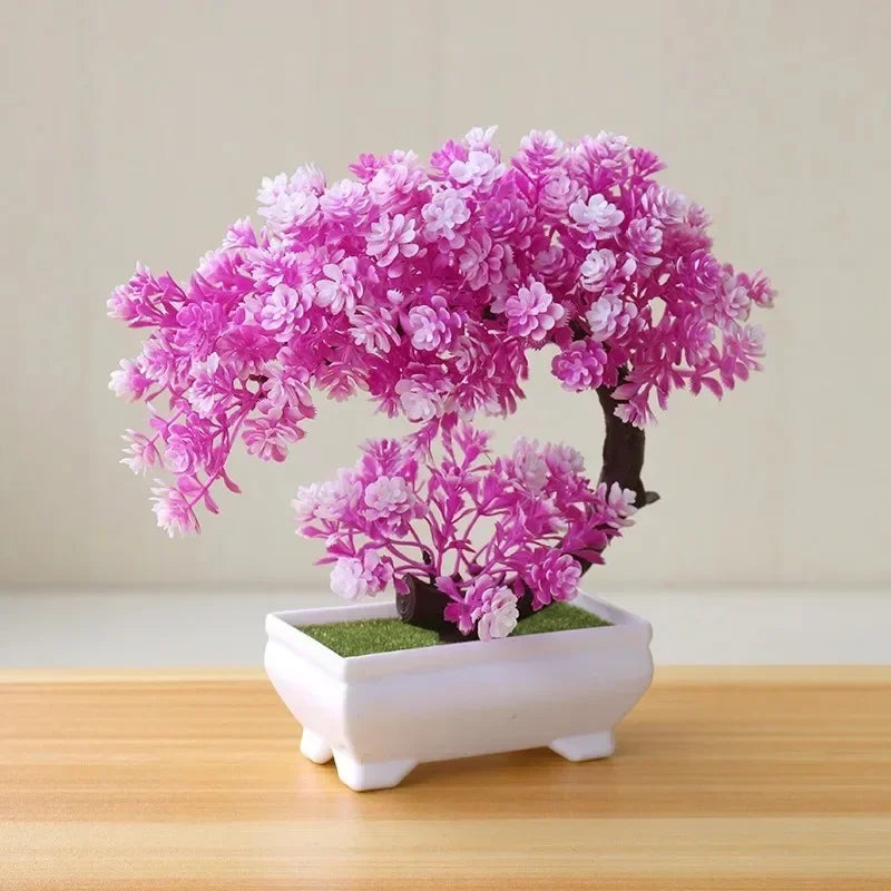 Artificial Bonsai Tree Potted Fake Plant Home Table Decor Ornament