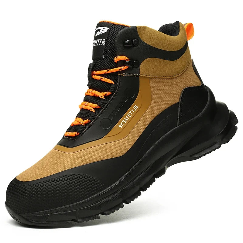 Outdoors Indestructible Shoes Work Boots Steel Toe Shoes Men Safety