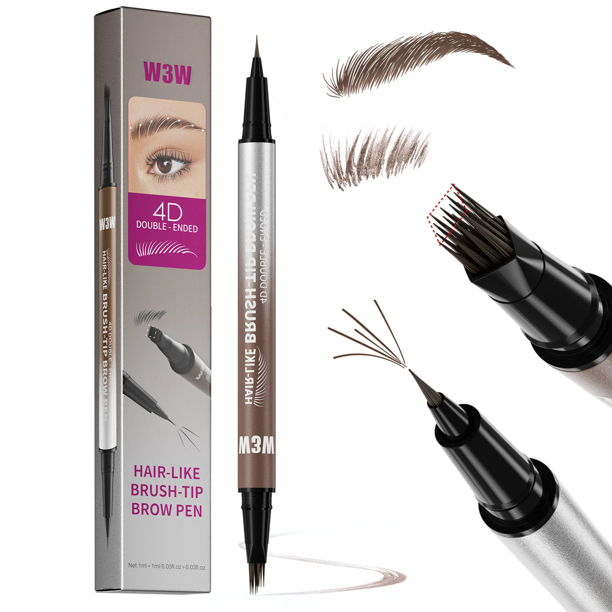 🏆Flash Sale⚡50K+ SOLD! Almost Gone💥💕2-in-1 Waterproof Liquid Brow Pen