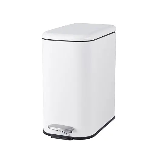 Slim Trash Can, Step Garbage Can Stainless Steel Recycling Bin Waste Container with Removable Inner Bucket for Kitchen, Bathroo