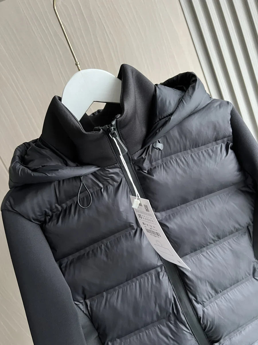 2025 Winter New Arrival  Women's Lightweight Warm Down Jacket with Long Sleeves and Zippered Hooded Sports Coat 4391742