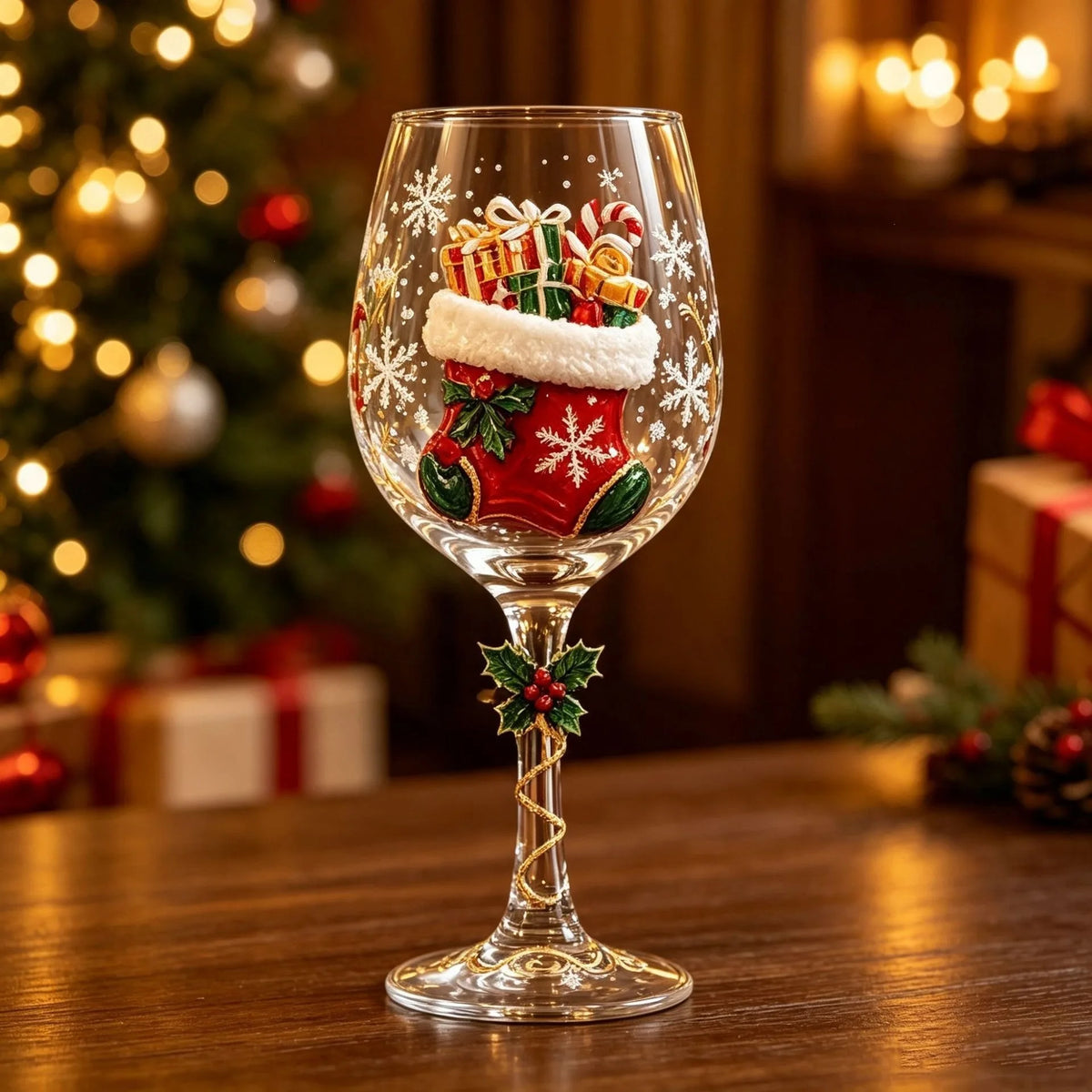 WineWonder™ Gift Set 🍷🎄 — Elegant 3D Christmas Charm