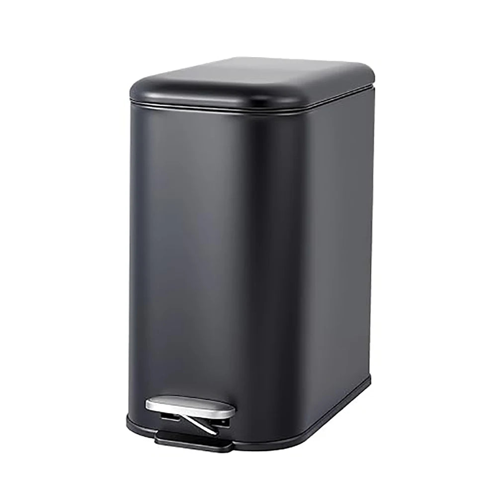 Slim Trash Can, Step Garbage Can Stainless Steel Recycling Bin Waste Container with Removable Inner Bucket for Kitchen, Bathroo