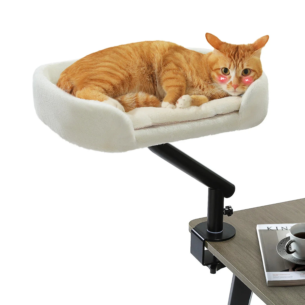 Lit Perchoir Chat 360° Rotatif – Support Bureau Confortable
