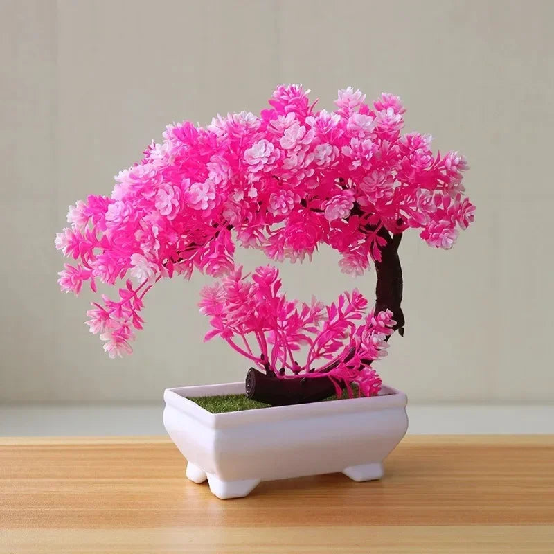 Artificial Bonsai Tree Potted Fake Plant Home Table Decor Ornament