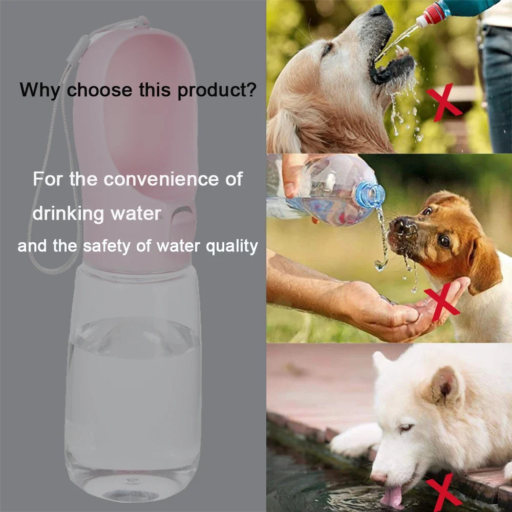 Portable Dog Water Bottle – Leakproof Travel Water Dispenser for Dogs & Cats