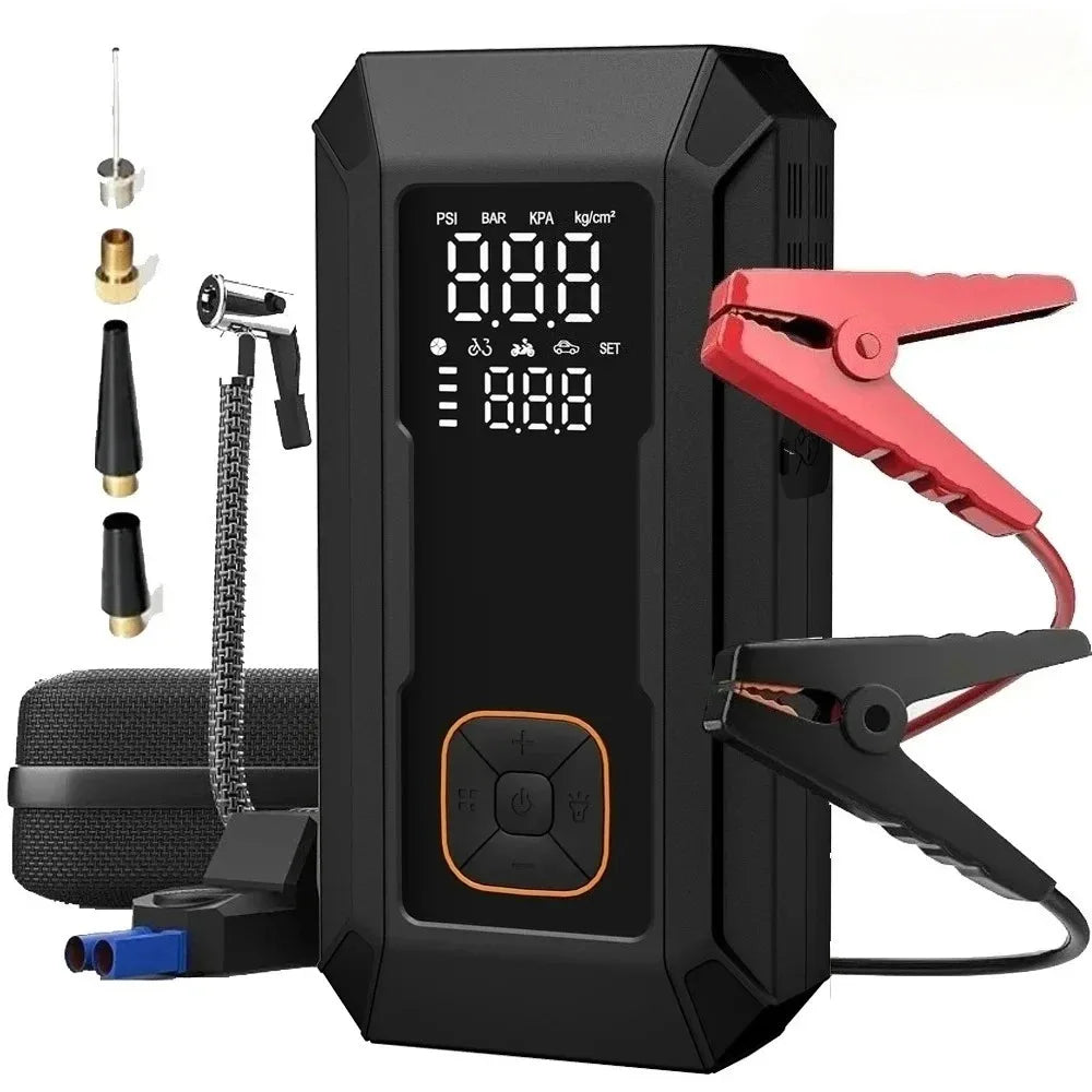 Car Jump Starter with Air Pump 4000A Jump Starter &150PSI Air Compressor, Portable Auto Power Banlk ,Tire Inflator, LED Light