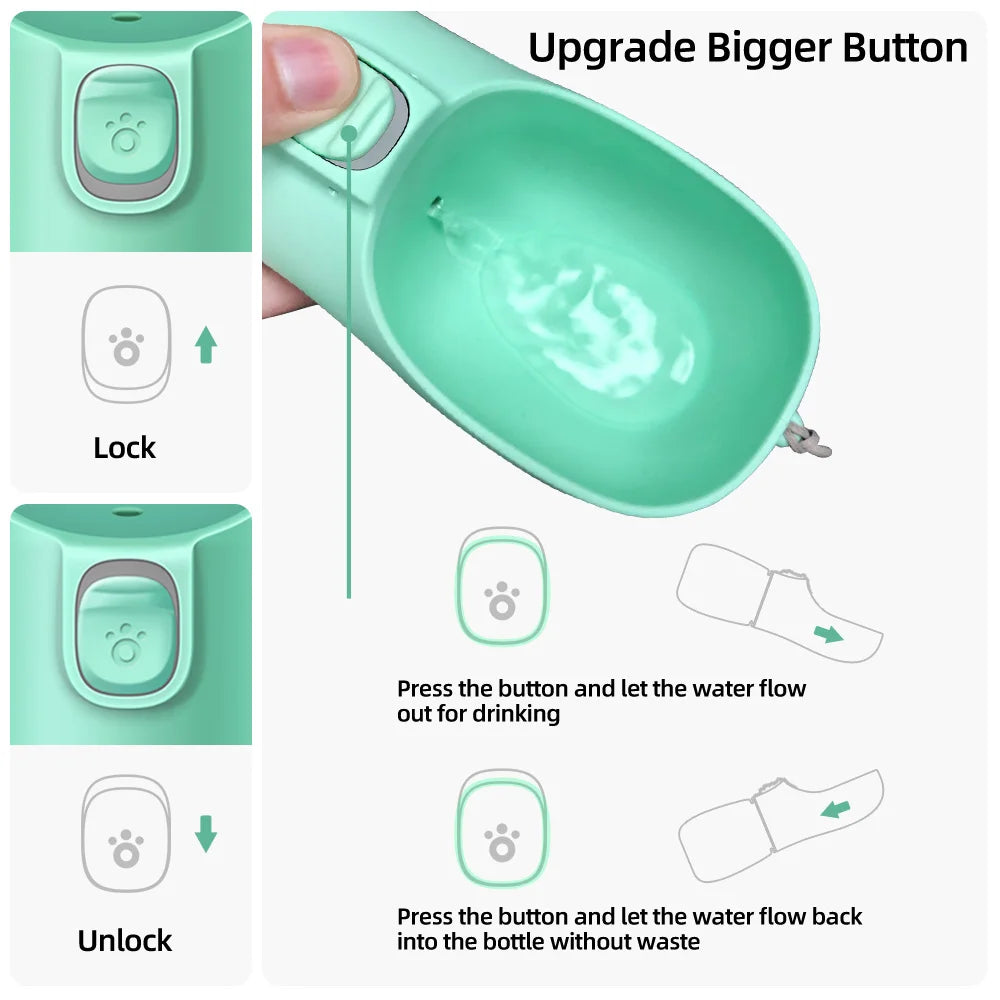 Portable Dog Water Bottle – Leakproof Travel Water Dispenser for Dogs & Cats