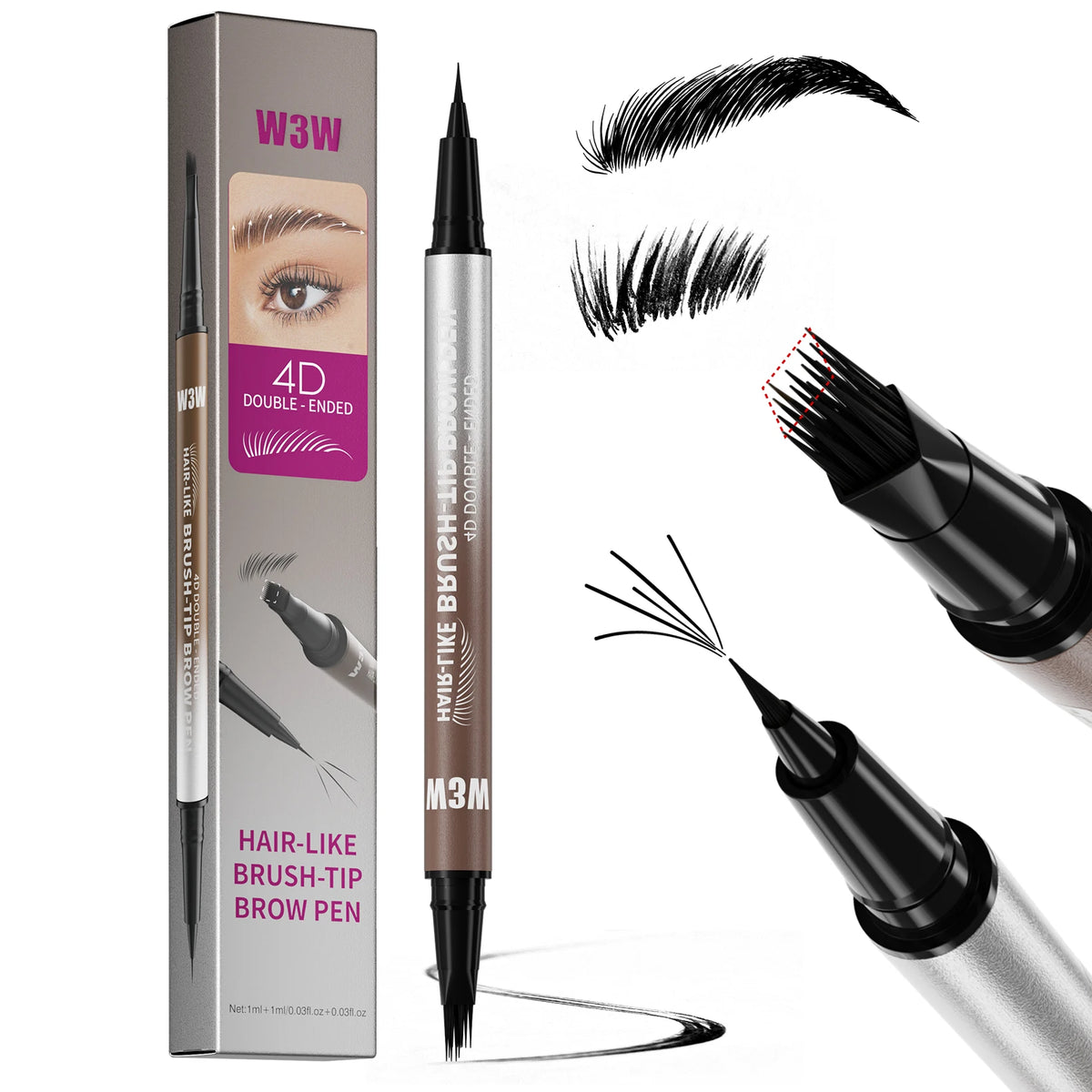 🏆Flash Sale⚡50K+ SOLD! Almost Gone💥💕2-in-1 Waterproof Liquid Brow Pen