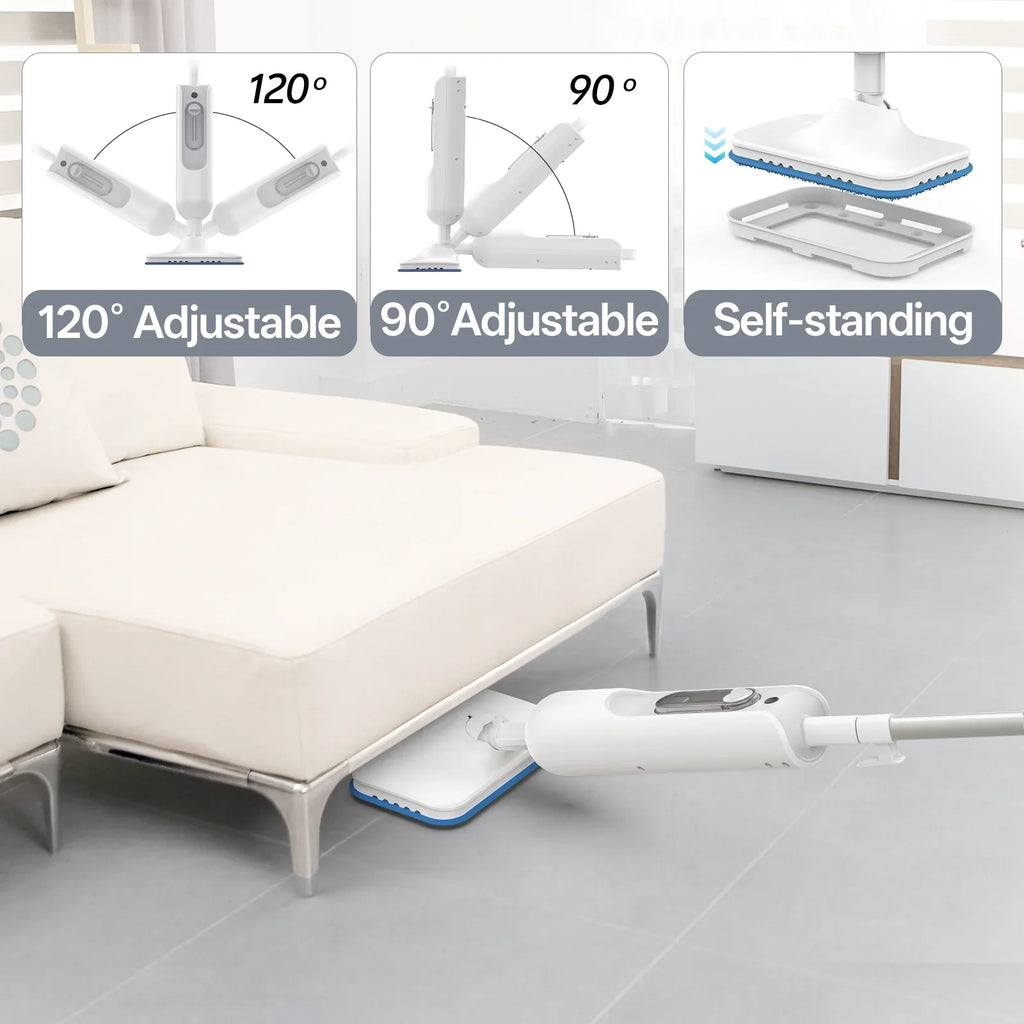 PureSteam™ 6-in-1 Steam Mop | High Temp Steam Cleaner for Hard floors, Tile, laminent, kitchens & Carpet