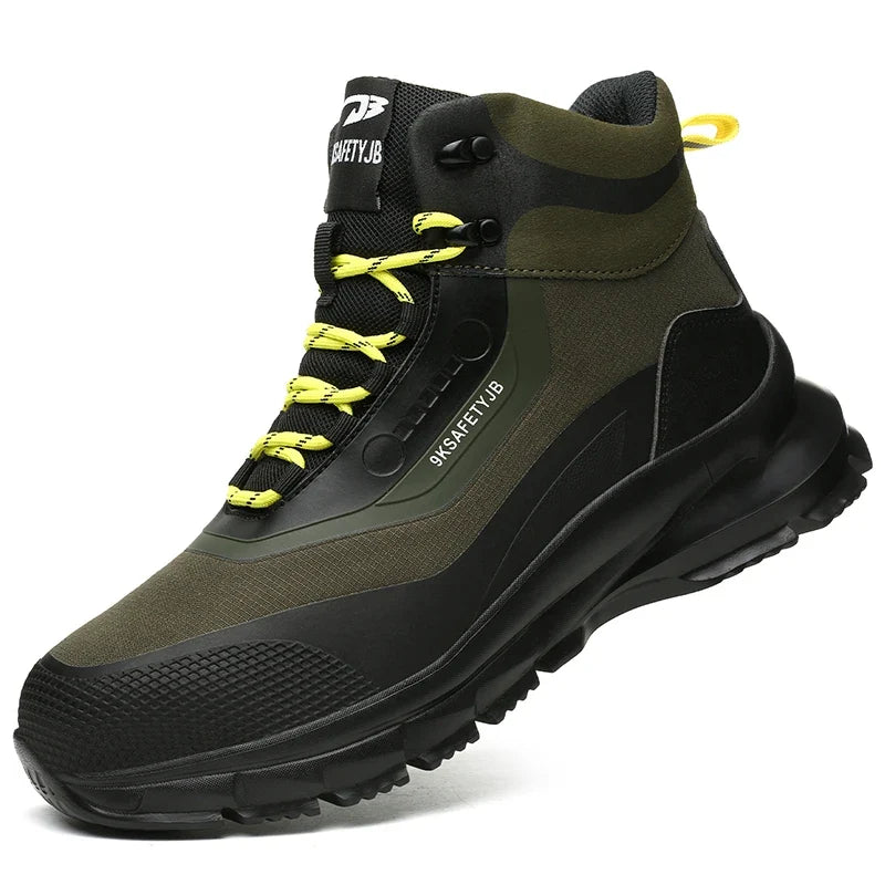 Outdoors Indestructible Shoes Work Boots Steel Toe Shoes Men Safety